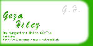 geza hilcz business card